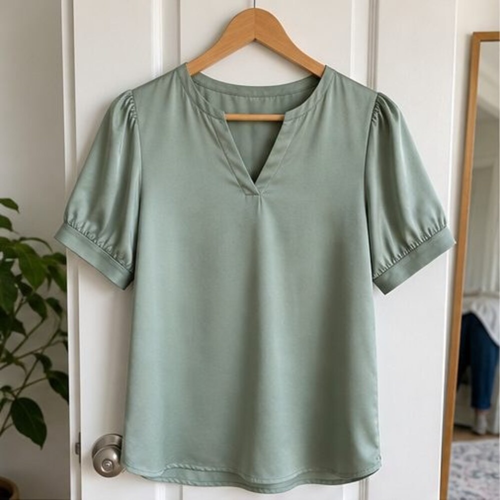 Sage Ruffle Blouse